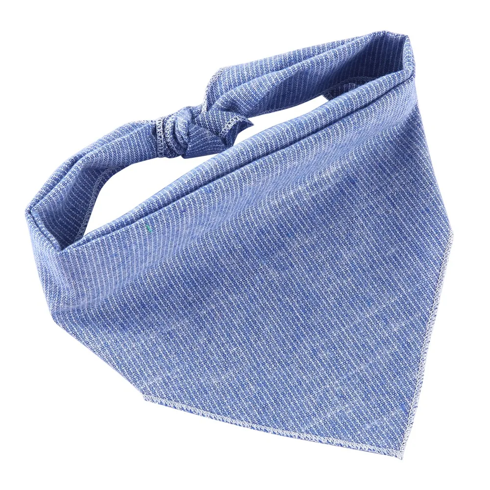 Bandana para Cães e Gatos Listrada Azul e Branca Ajustável - Imagem 6