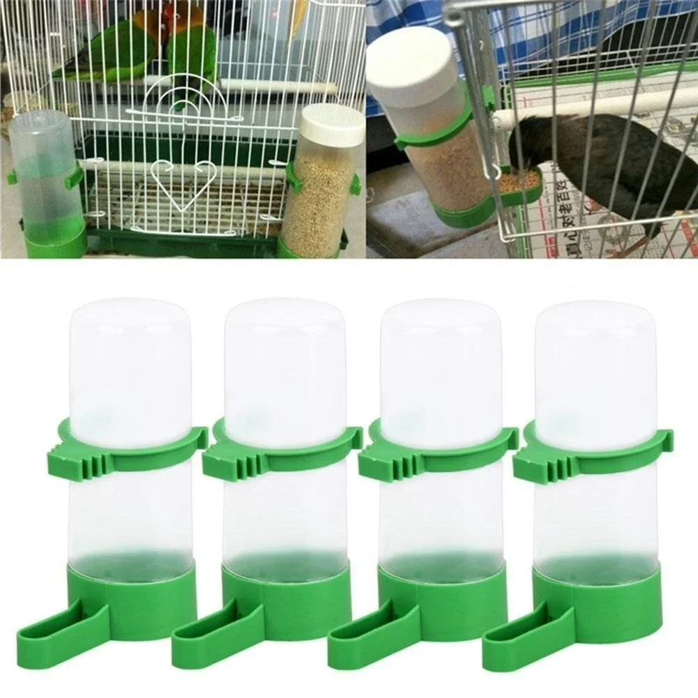 Bebedouro para Pássaros Kit 4 Peças de Plástico com Clipe para Gaiola - Imagem 2