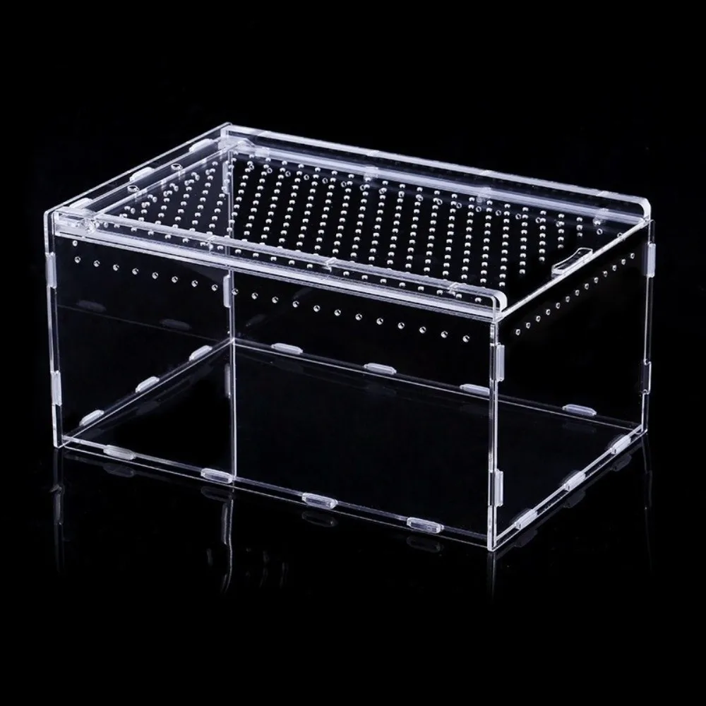 Terrário para Répteis de Acrílico Transparente 10x10x10 cm Anti-fuga - Image 5