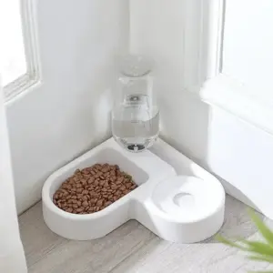 comedouro duplo para cães e gatos