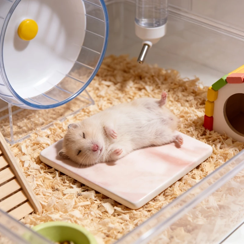 Almofada de Resfriamento para Hamster 9x9 cm Quadrada Rosa - Imagem 5