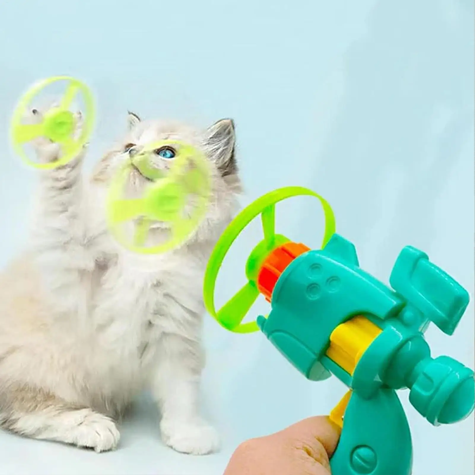 Lançador de Disco Voador para Gatos e Cães com LED Luminoso - Imagem 2