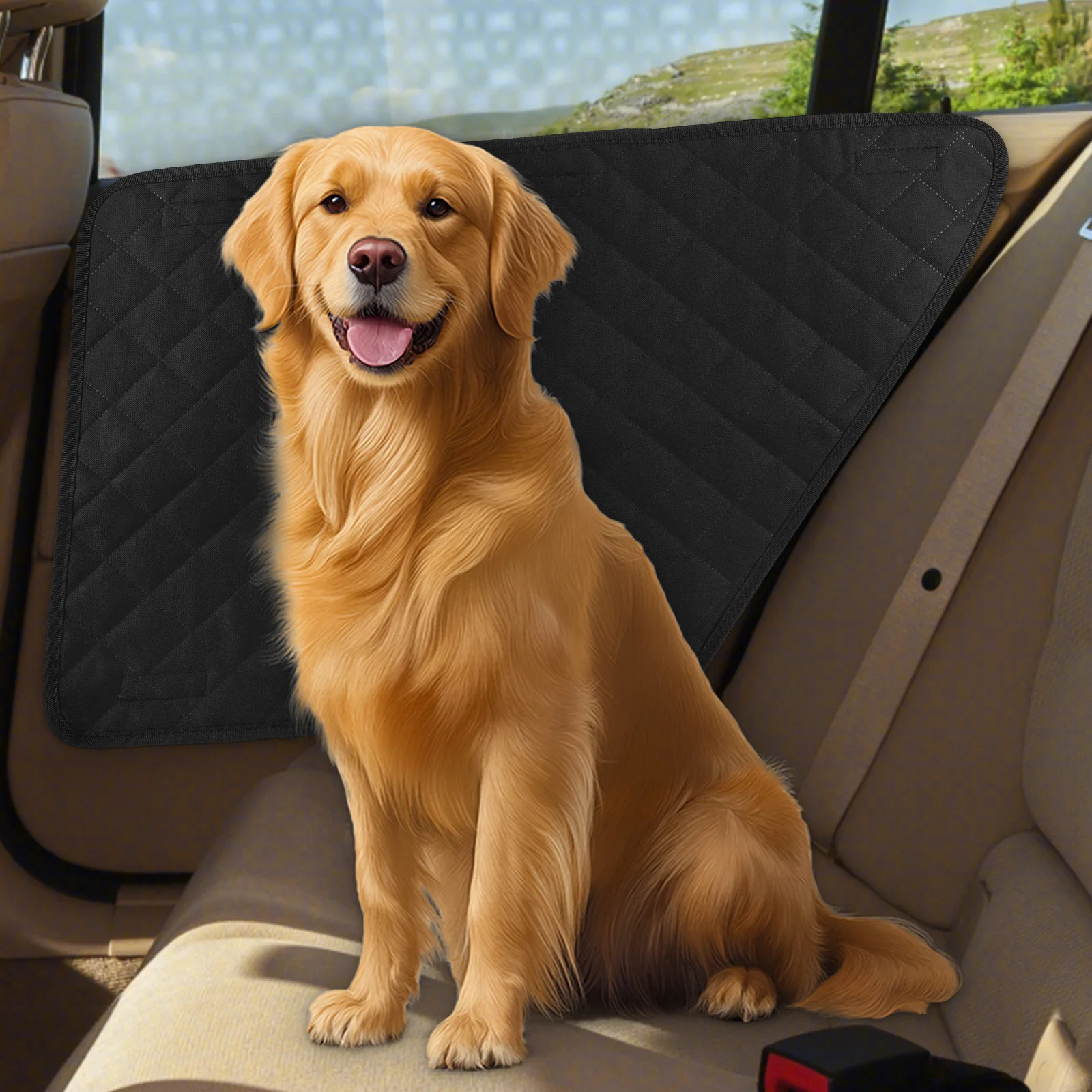 Protetor de Porta de Carro para Cães Oxford Impermeável 75x44 cm Lavável - Imagem 3
