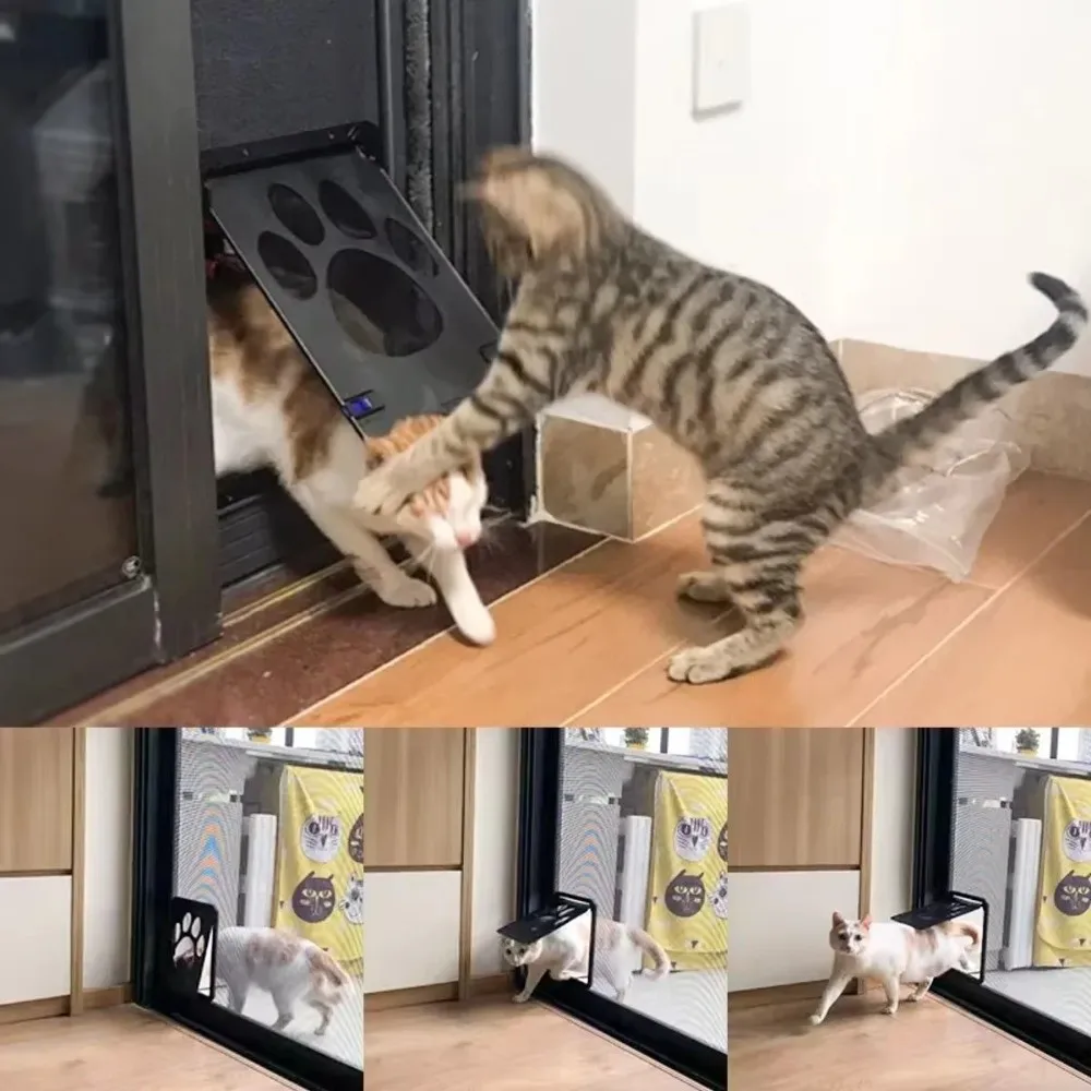 Porta de Tela para Cães e Gatos com Fecho Magnético Automático - Imagem 4