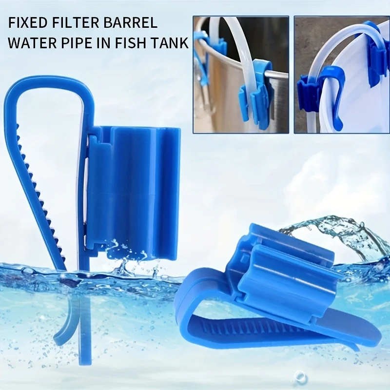Suporte de Mangueira para Aquário ABS Azul 2 Peças: Fixa Filtro - Imagem 5