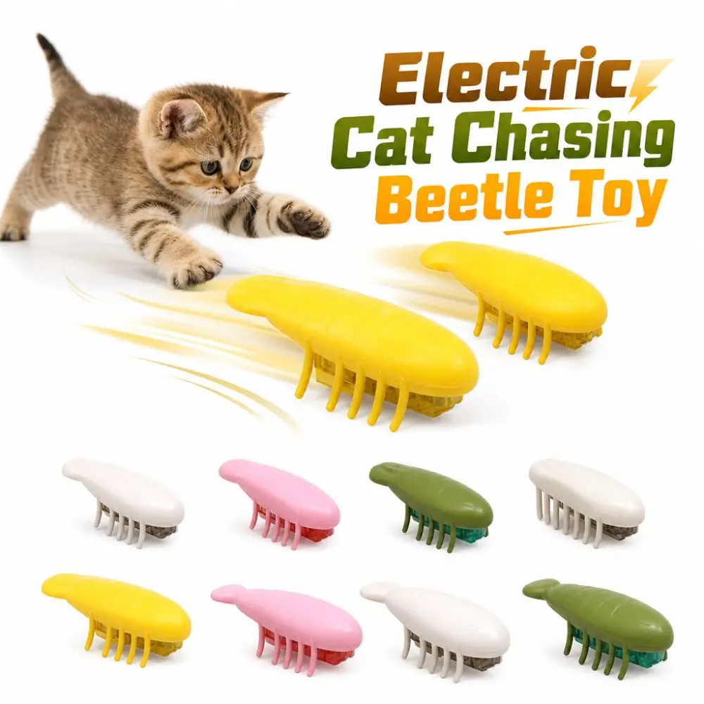 Brinquedo Elétrico para Gatos Besouro Saltitante com Bateria Substituível - Image 5