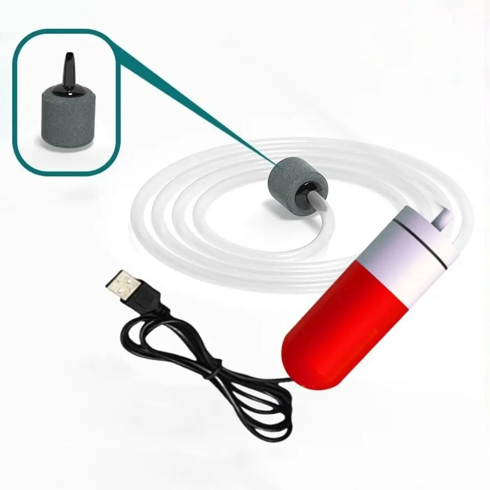 Bomba de Ar para Aquário USB Portátil com Pedra de Ar - Imagem 4