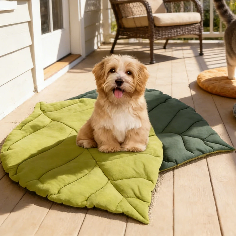 cama folha lavável para gatos e cães