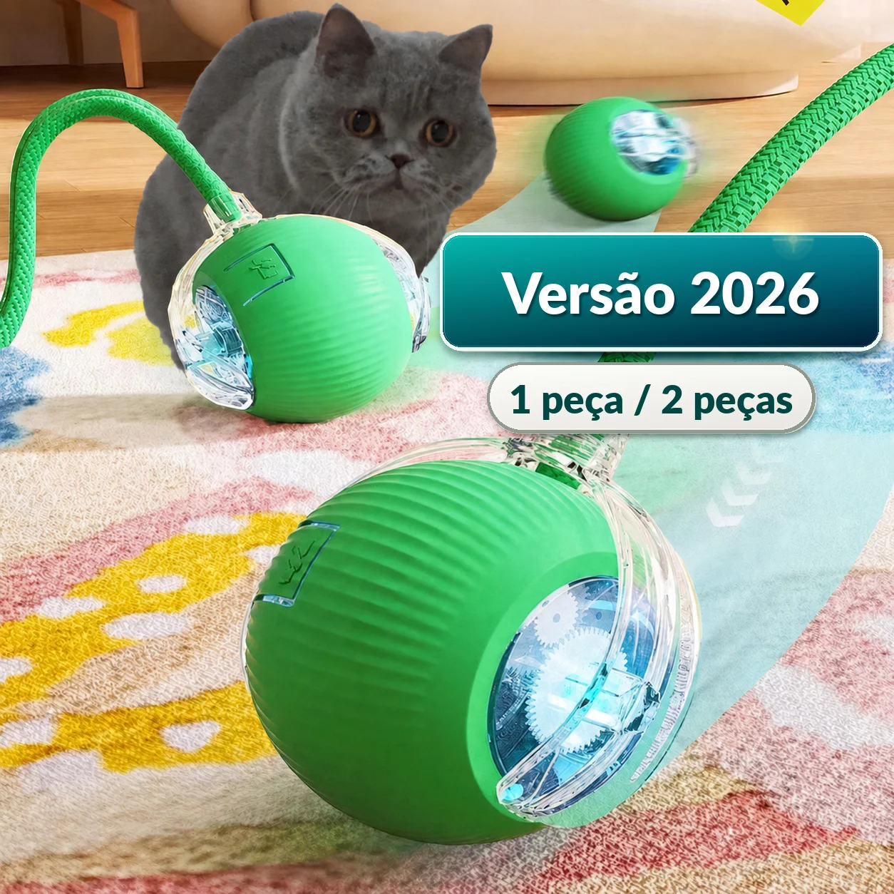 brinquedo interativo para gatos bola automática