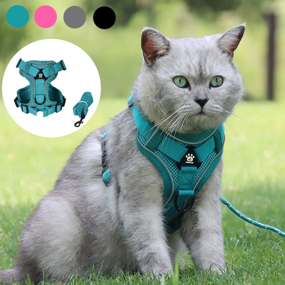 colete peitoral ajustável refletivo para cães e gatos