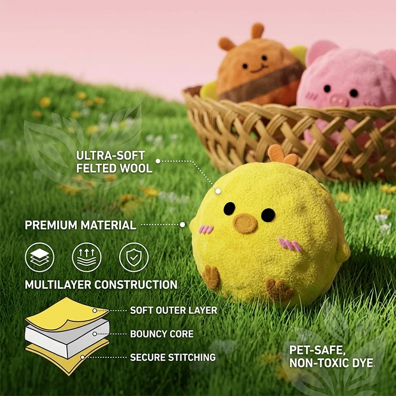Brinquedo de Bola para Cães em TPR com Som para Brincadeiras - Imagem 3
