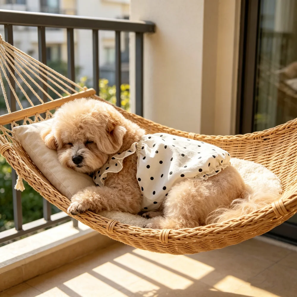 Camiseta Clássica para Cães e Gatos Estampa de Bolinhas - Image 4