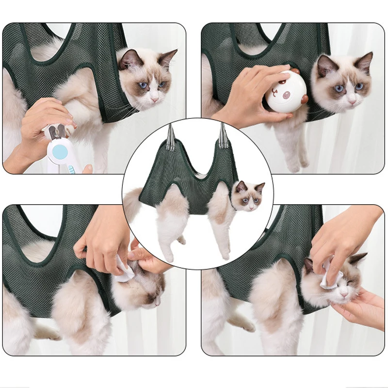Rede de Contenção para Gatos em Tecido para Banho e Corte de Unhas - Imagem 6