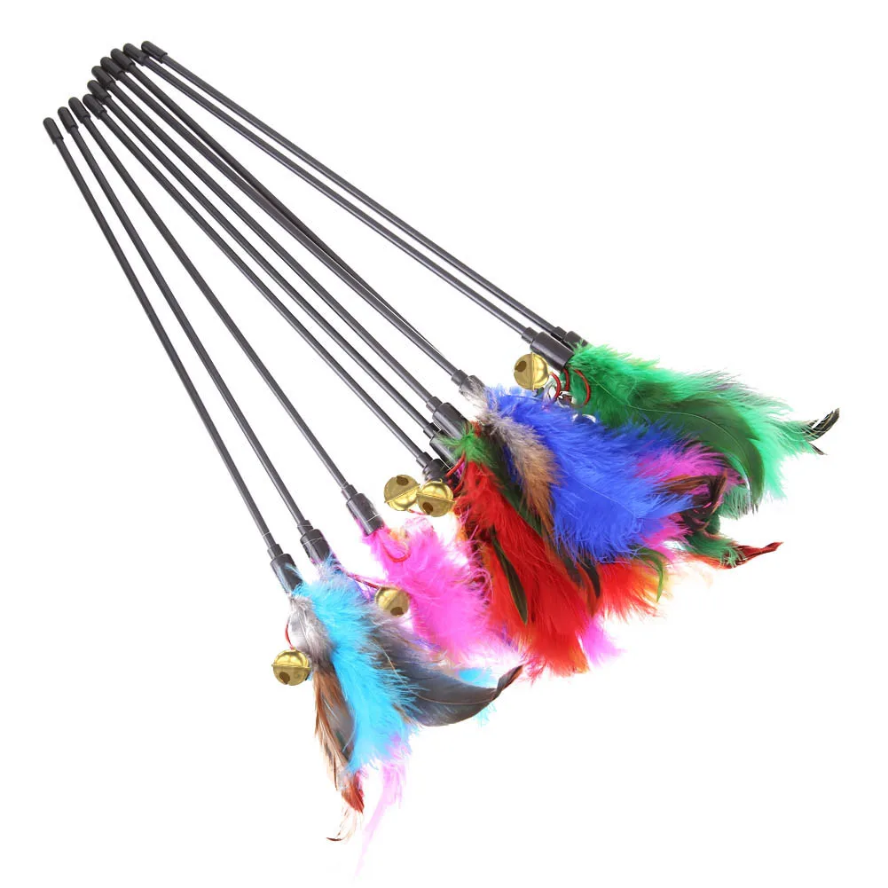 Varinha Interativa para Gatos com Pena e Sino, Kit com 5 Peças - Imagem 3