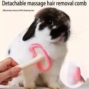 escova para coelho e gato com pente destacável