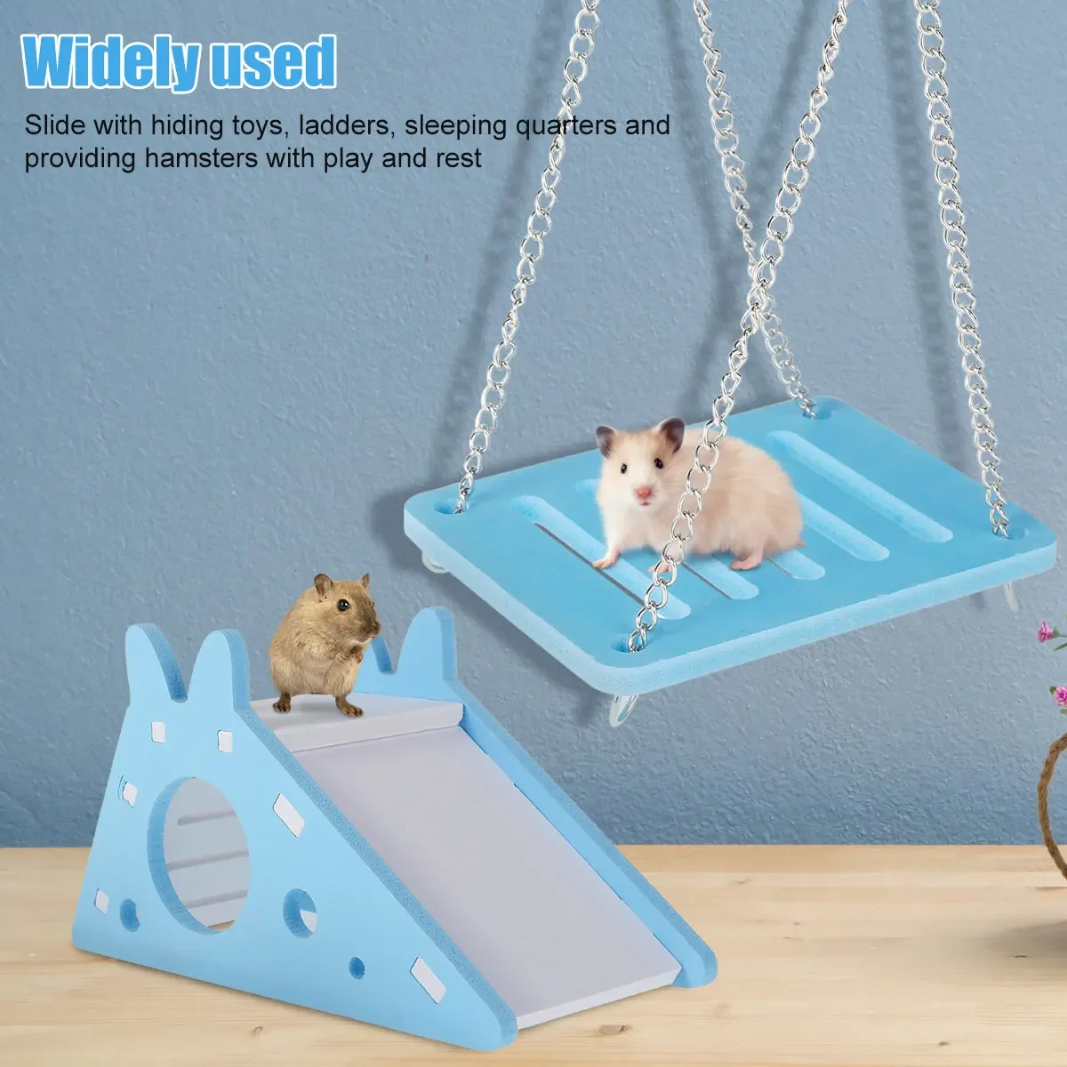 Kit Brinquedos para Hamster com Gangorra, Balanço e Escada - Imagem 3