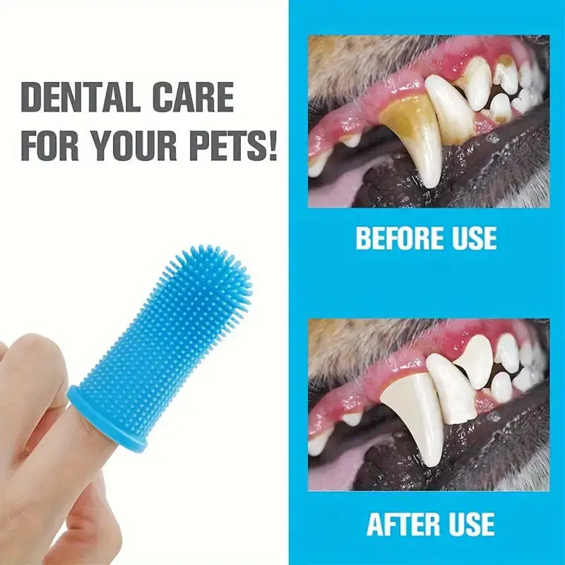 Escova de Dentes para Cães e Gatos Pequenos Kit com 3 Peças - Imagem 3