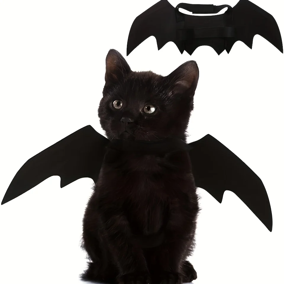 fantasia asas morcego para cães e gatos