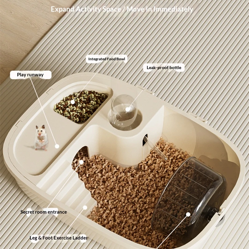 Gaiola para Hamster Dourado de Plástico com Bandeja Deslizante - Imagem 2
