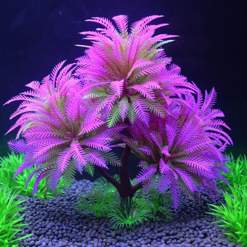 Planta Artificial para Aquário Plástico Ecológico Fácil de Limpar - Imagem 2