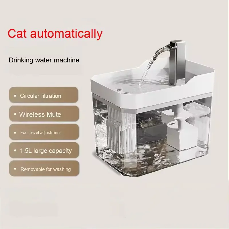 Bebedouro Automático para Gatos 1,5 L com Filtro e Circulação - Image 2