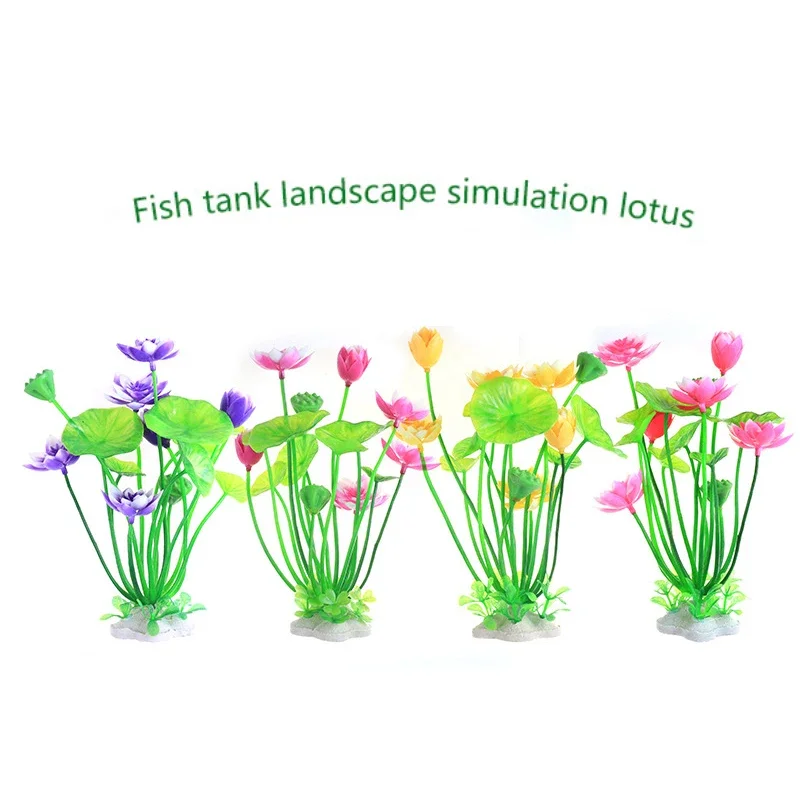 Planta de Lótus Artificial para Aquário 21 cm para Decoração - Imagem 2