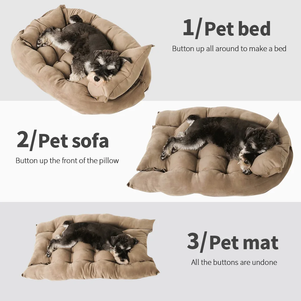 Cama Sofá Pet para Cães e Gatos de Inverno com Colchão - Imagem 2