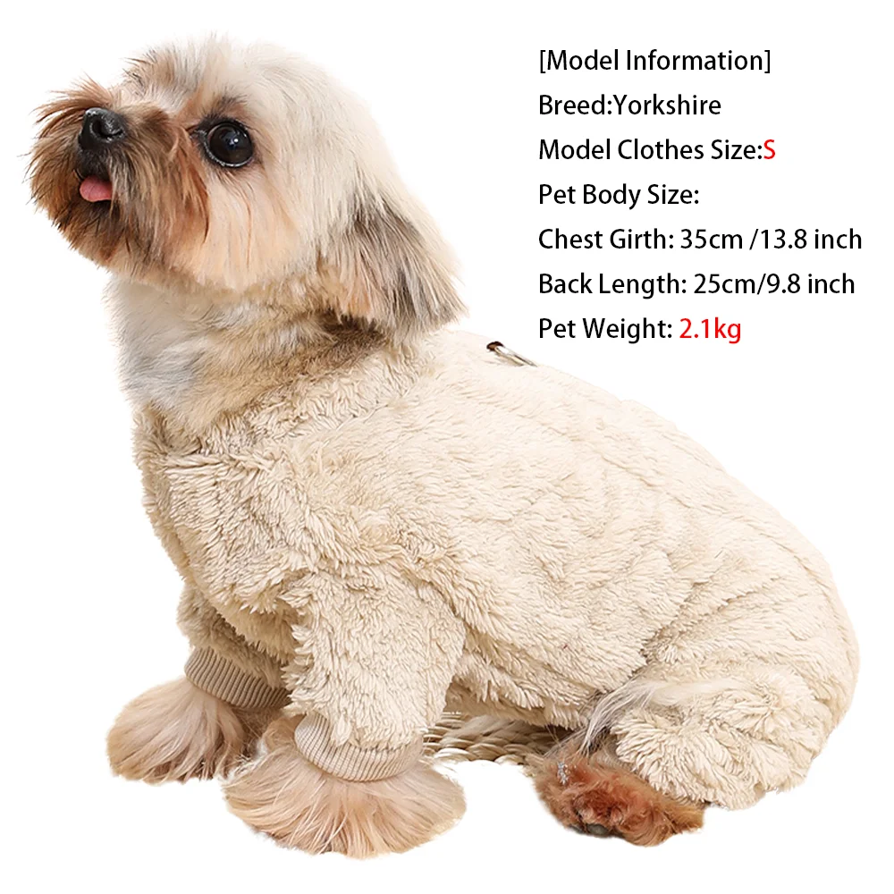 Macacão para Cães Pequenos e Médios de Flanela com Anel D - Imagem 5