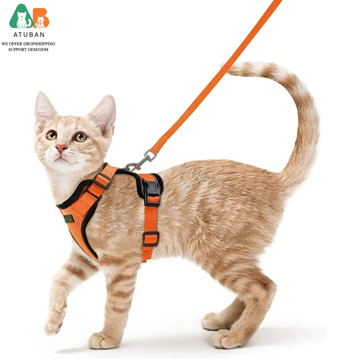 coleira peitoral para gatos ajustável