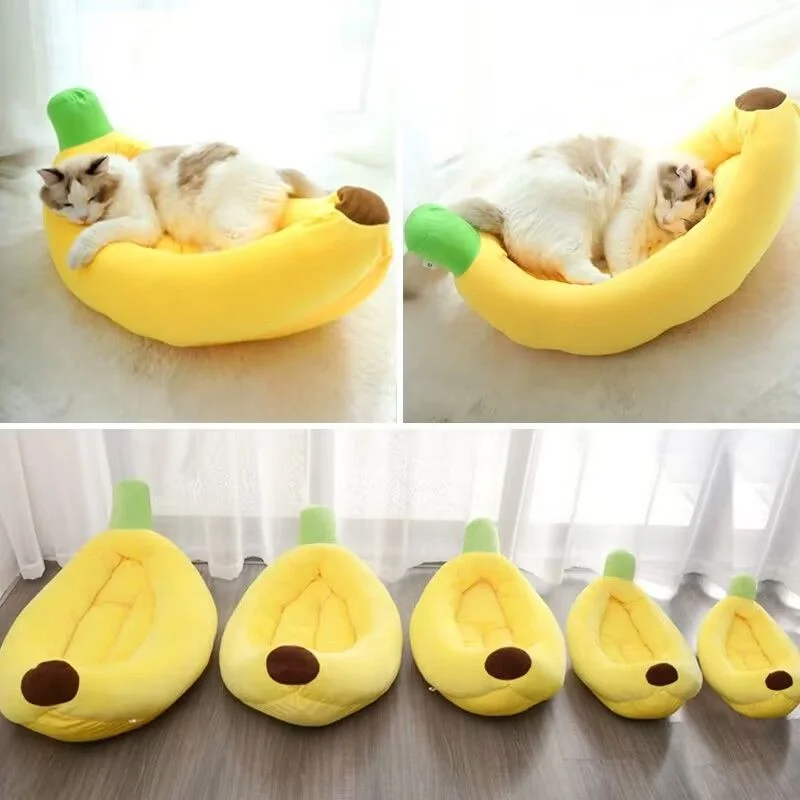 Cama para Cães e Gatos Estilo Banana com Capa Lavável - Image 4