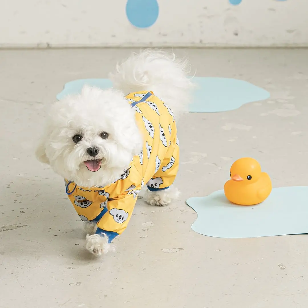 Capa de Chuva para Cães Pequenos Impermeável com Arnês Integrado - Image 3