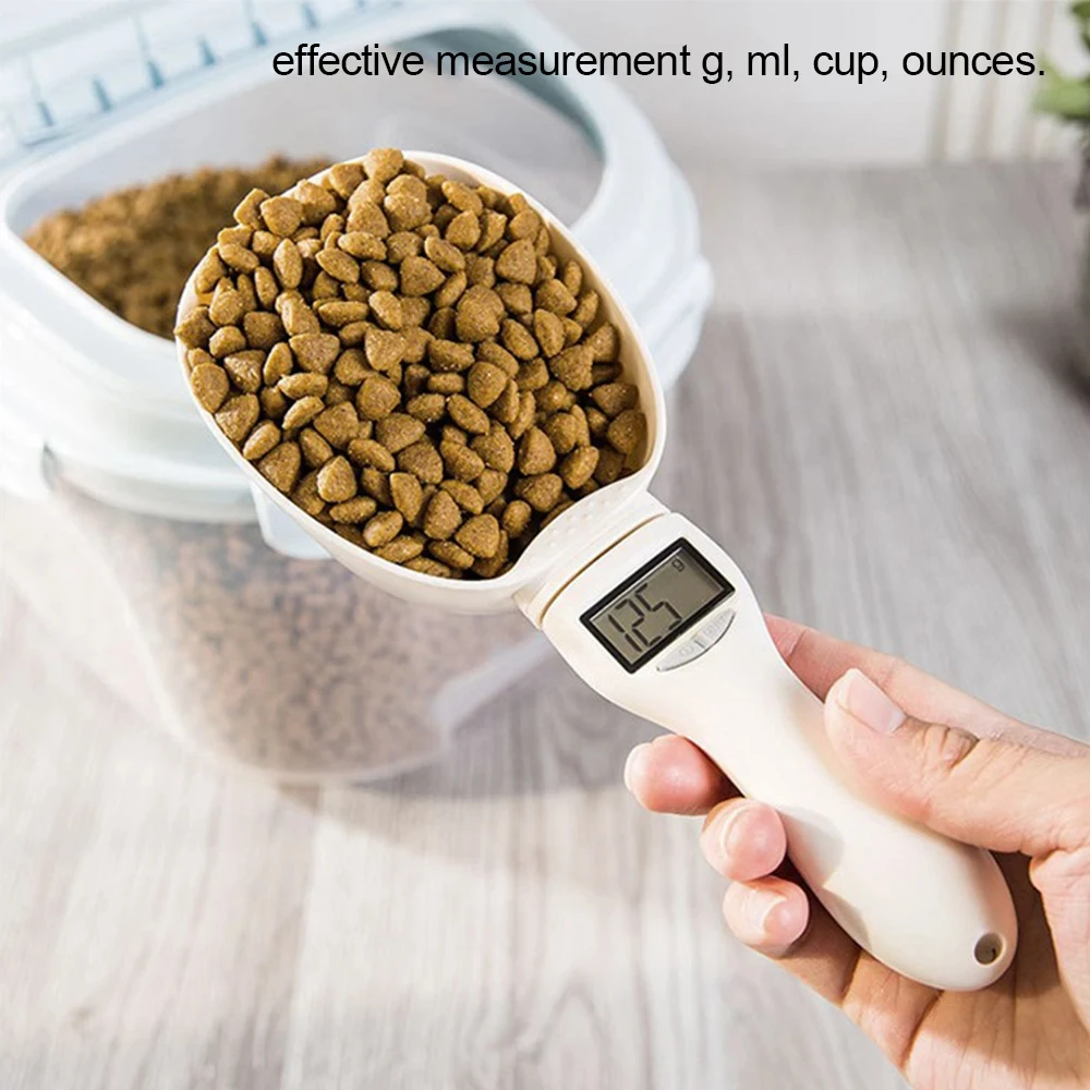 colher digital para ração de cães e gatos