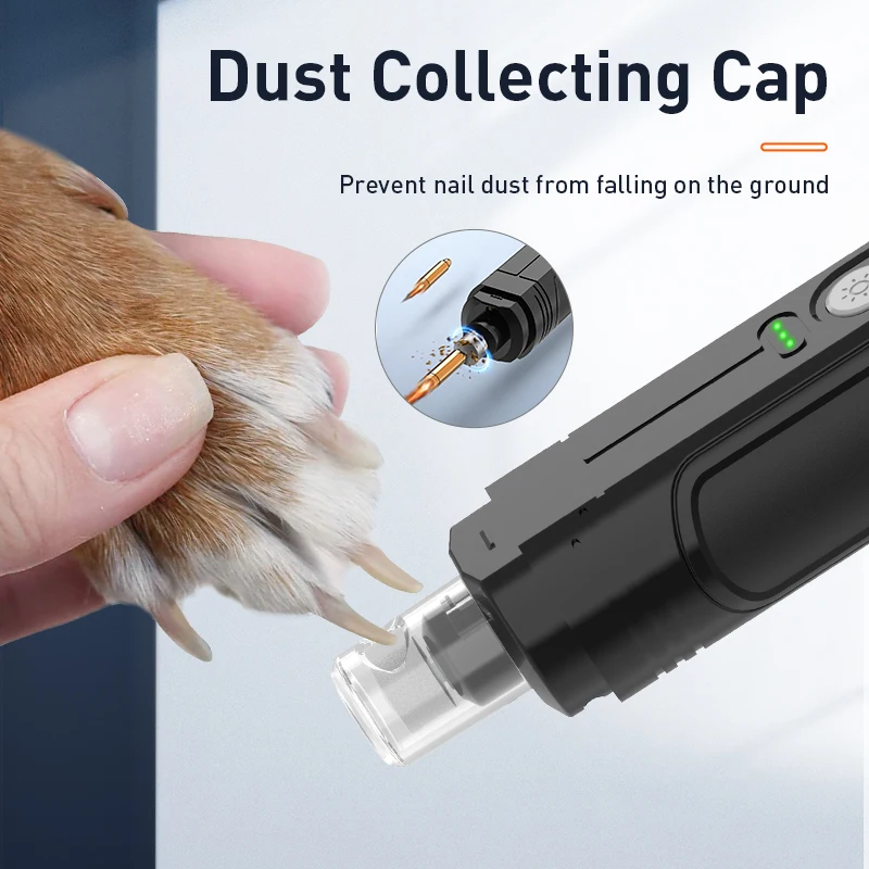Lixadeira Elétrica ROJECO P3 para Cães e Gatos com 2 Luzes LED - Imagem 2