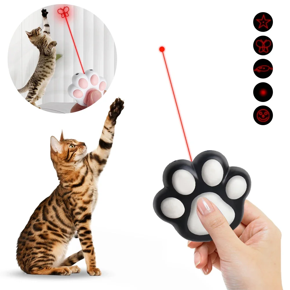 Ponteiro Laser para Gatos Recarregável USB com 5 Padrões - Imagem 3