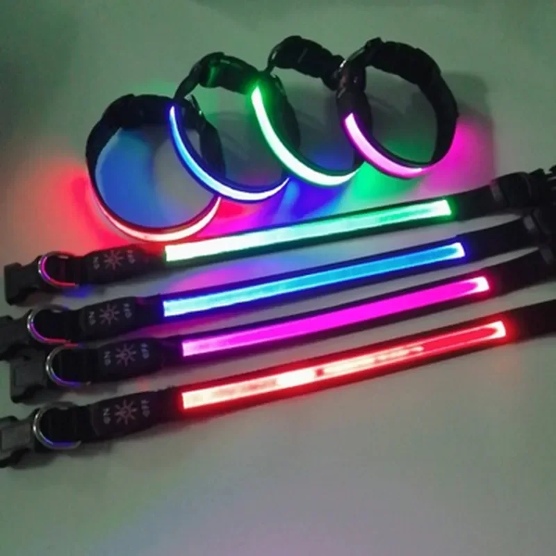 Coleira LED para Cães Recarregável USB Ajustável e Refletiva - Imagem 2
