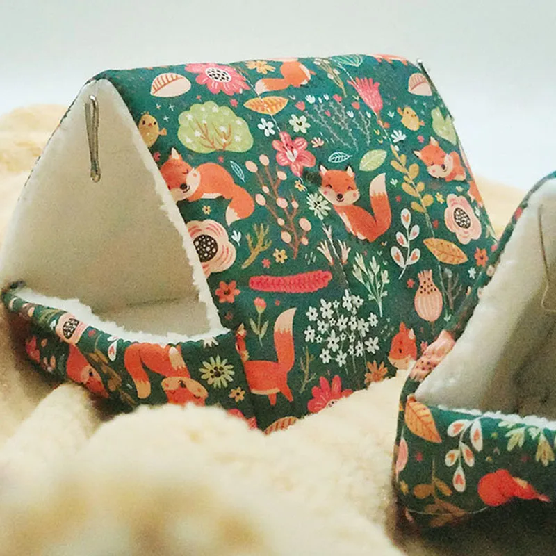 Ninho Triangular Quente para Pássaros e Roedores com Estampa - Image 3