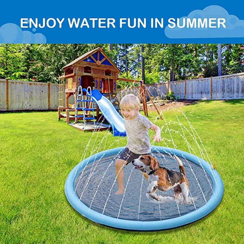 Piscina Chafariz para Cães 150 cm Dobrável para Gramado - Image 2
