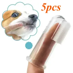 escova de dedo para cães e gatos
