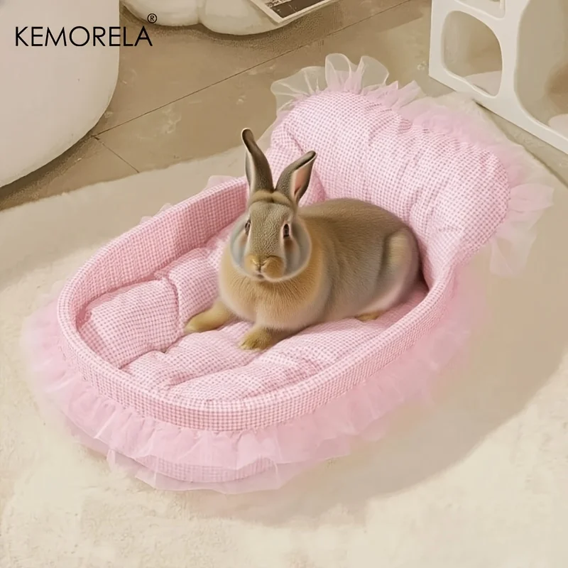 Ninho de Pelúcia para Roedores com Bordas de Renda - Imagem 3