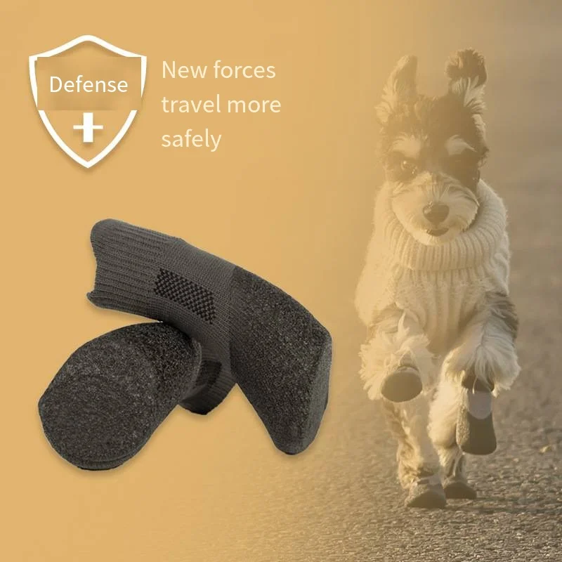 Botas de Inverno para Cães de Poliéster e Látex com Sola Antiderrapante - Imagem 2