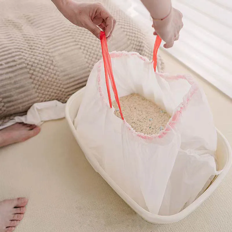 Sacos para Areia Sanitária de Gatos com Cordão para Limpeza Rápida - Imagem 4