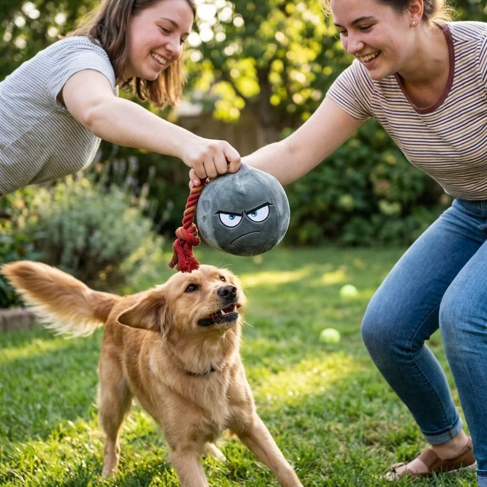 Brinquedo de Pelúcia para Cães Granada com Corda de Puxar - Imagem 4