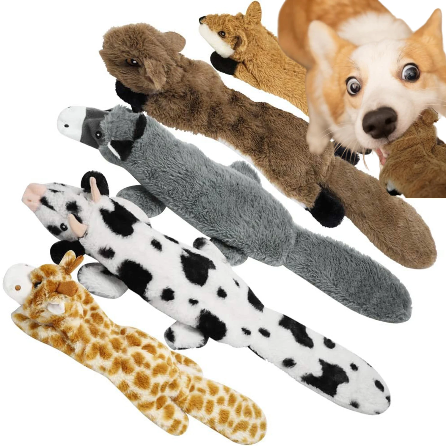 kit brinquedos de pelúcia para cães