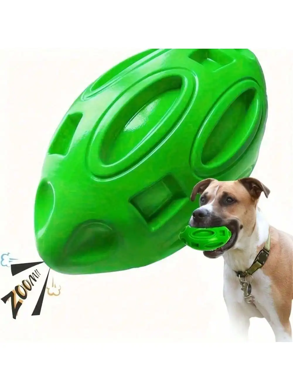 Bola Rugby para Cães de Borracha com Som para Mastigadores - Imagem 4