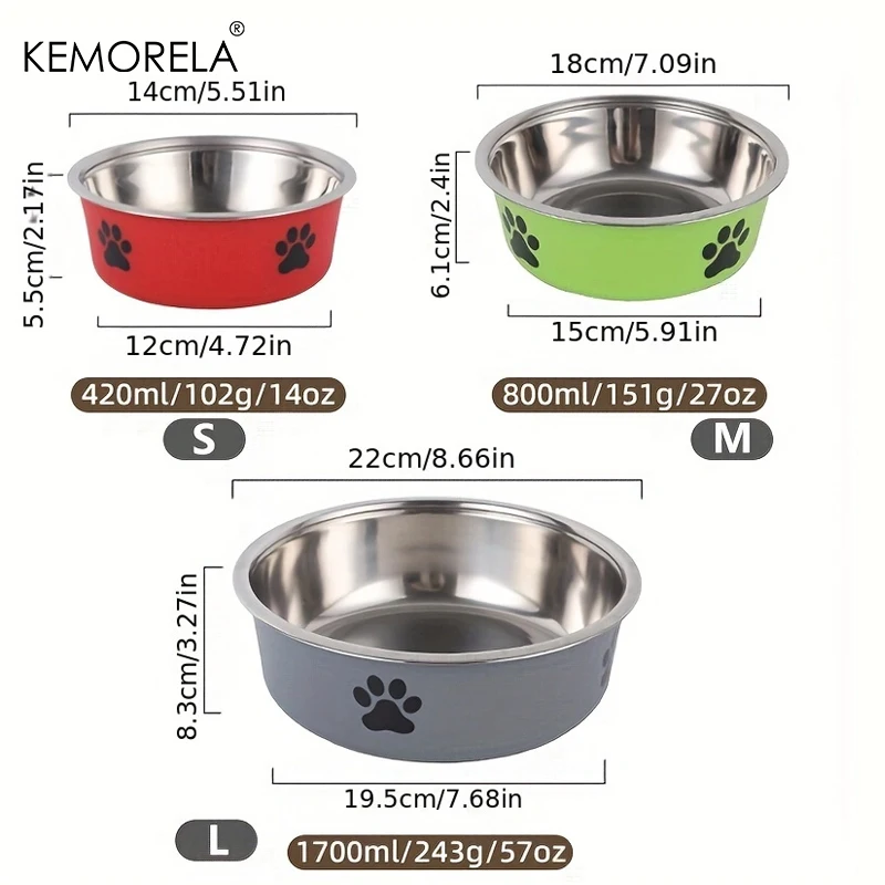 Tigela Inox Antiderrapante para Cães e Gatos com Base em Borracha - Imagem 6