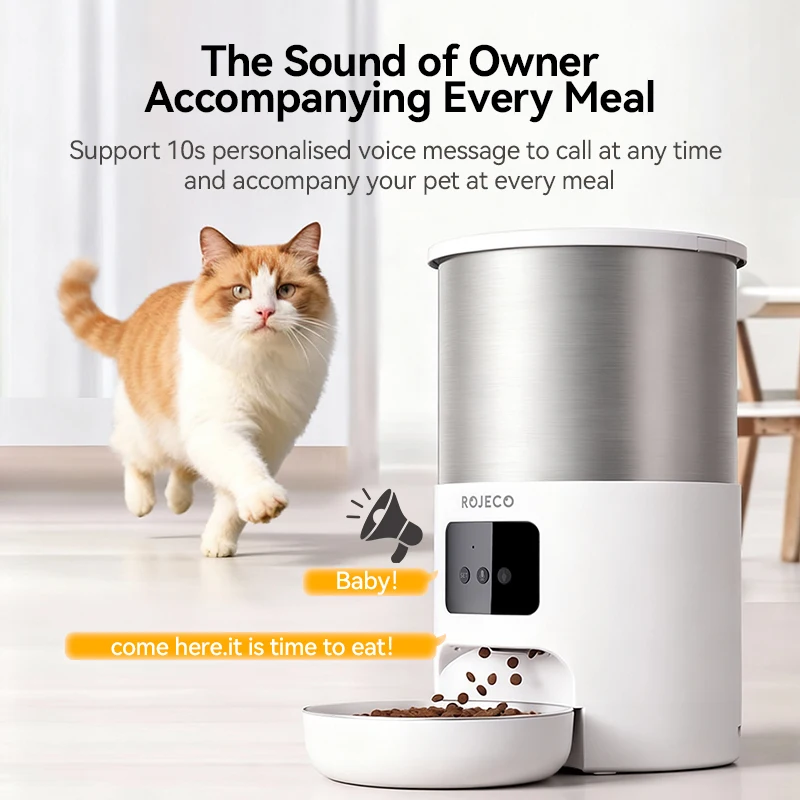 Alimentador Automático Rojeco para Gatos 4,5L Wi-Fi com Controle Remoto - Image 2