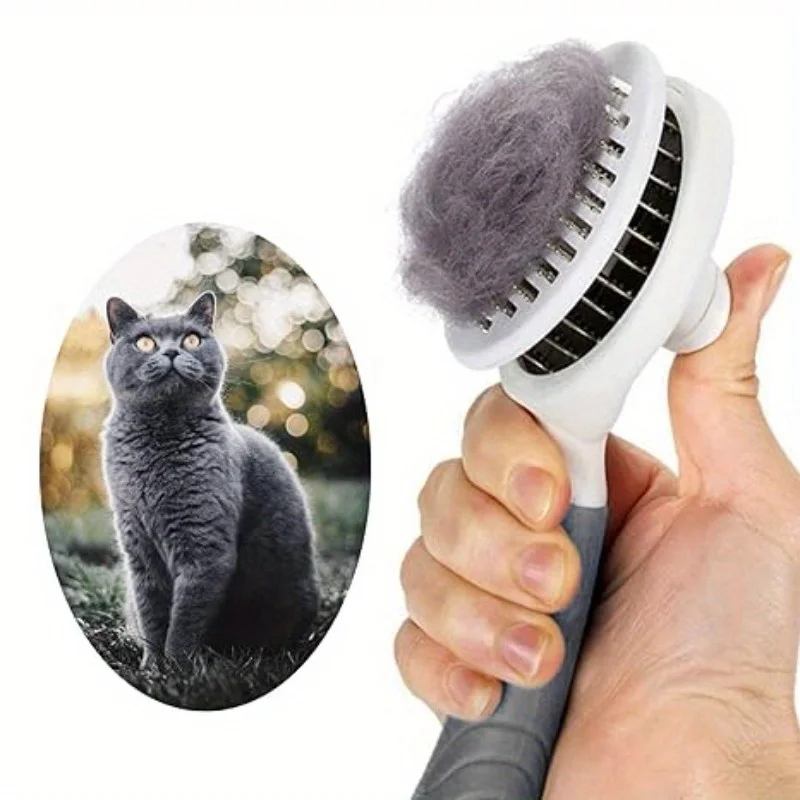 Escova de Auto-Limpeza para Gatos e Cães, de Remoção de Pelos - Imagem 4