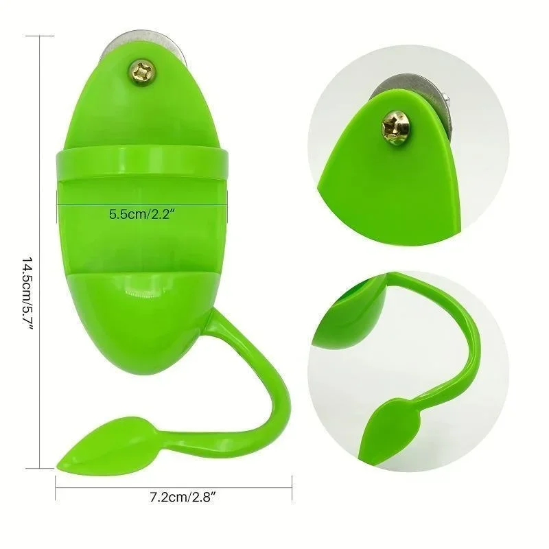 Suporte para Osso de Choco para Pássaros de Plástico Verde 11 cm - Imagem 5