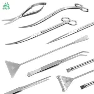 kit de ferramentas para aquário em aço inoxidável