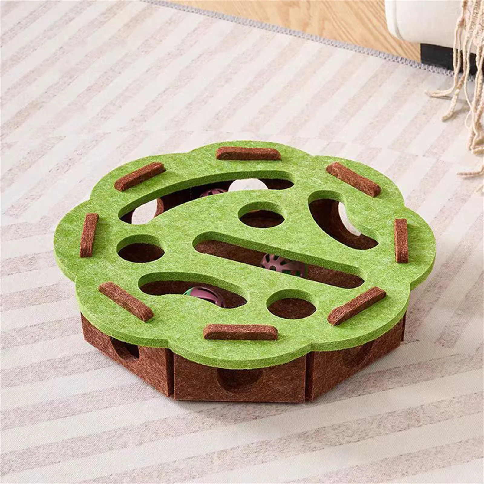 Brinquedo Quebra-Cabeça para Gatos de Plástico com Sino Interno - Imagem 2